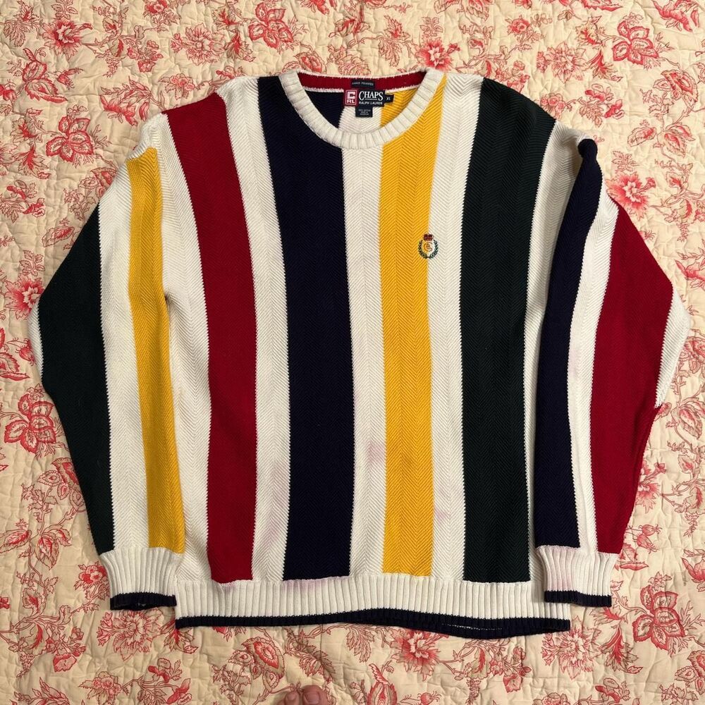 Beautiful Vintage 90s Ralph Lauren Chaps  Lofty Fit Grandpa style sweater
